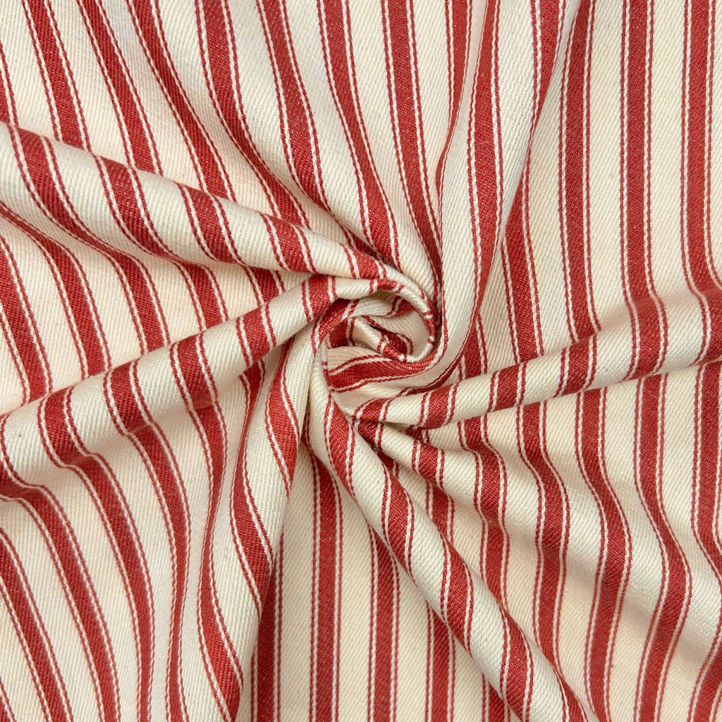 Ticking Stripes Cotton Canvas Fabric