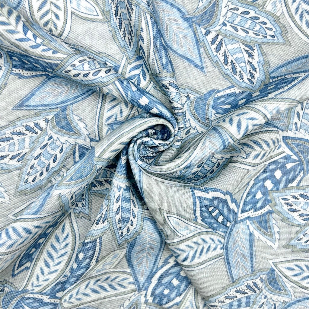 Dusky Botanical Linen Viscose Fabric