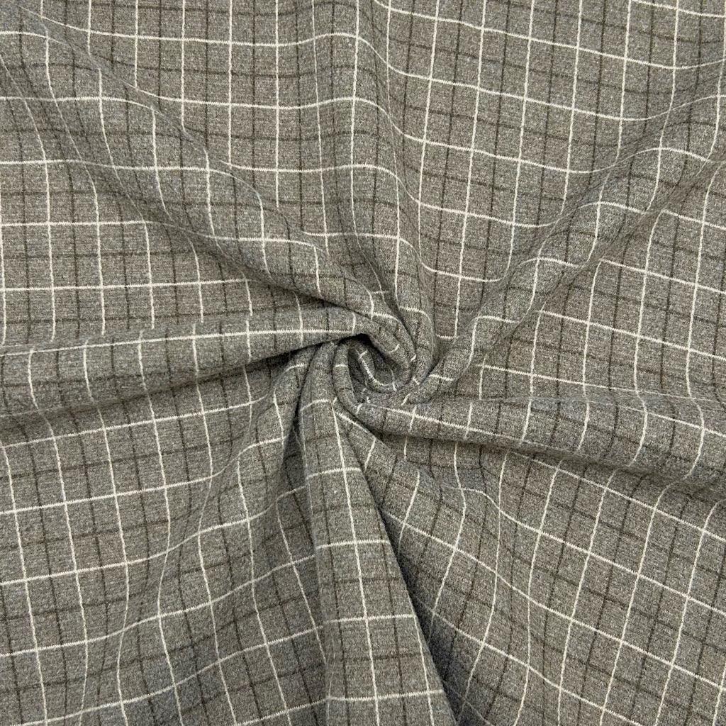 Checkered Soft Wool Touch Fabric - Pound Fabrics