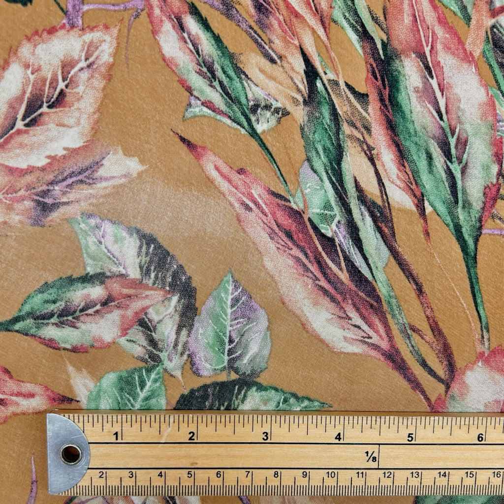 Wild Leaves Chiffon Fabric