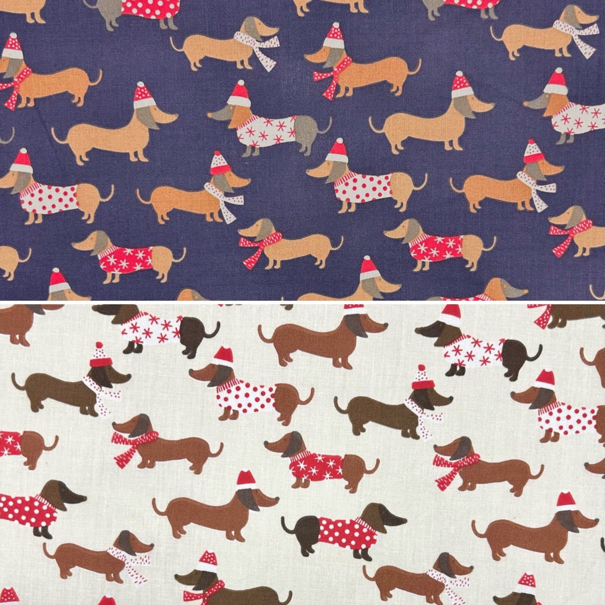 Winter Dogs Polycotton Fabric