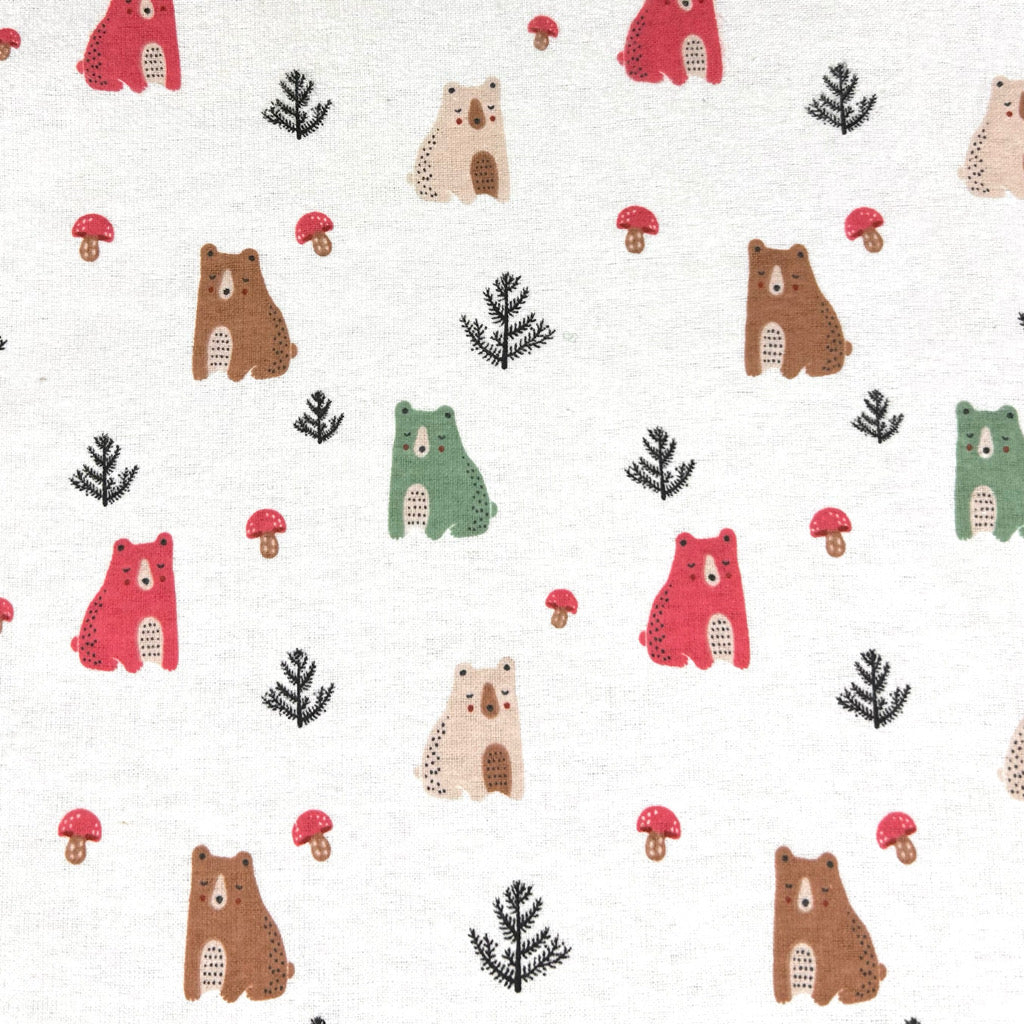 Forest Bears Brushed Cotton Fabric