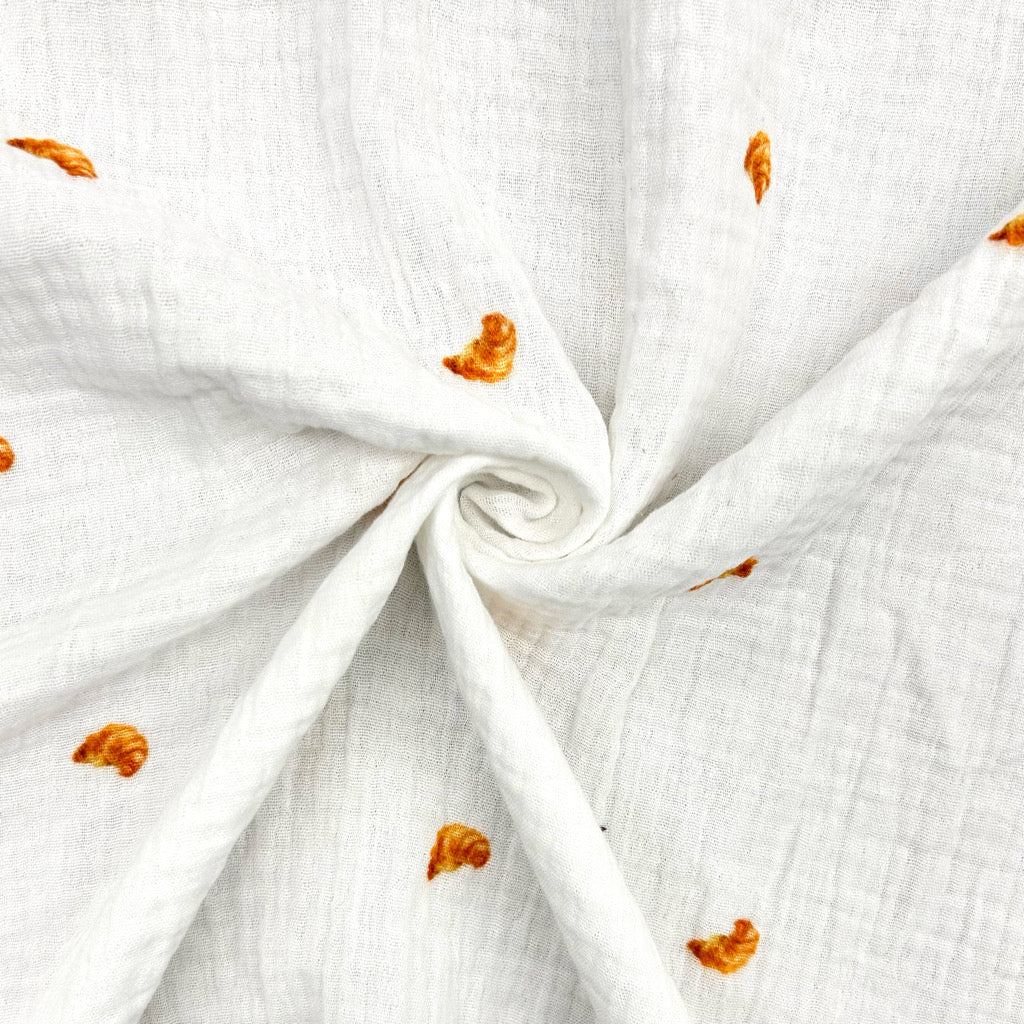 Croissants Double Gauze Fabric