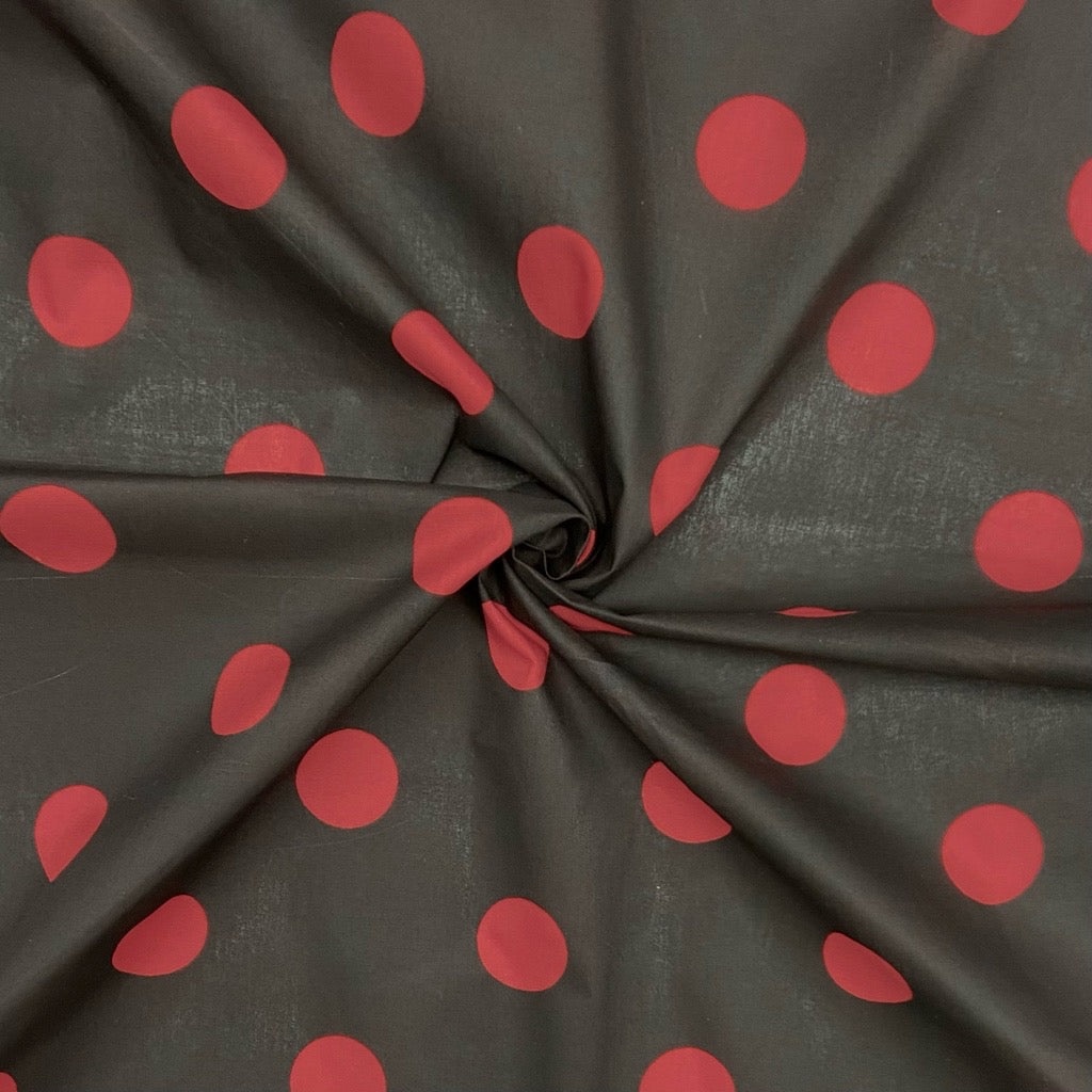 Large Polka Dot Polycotton Fabric