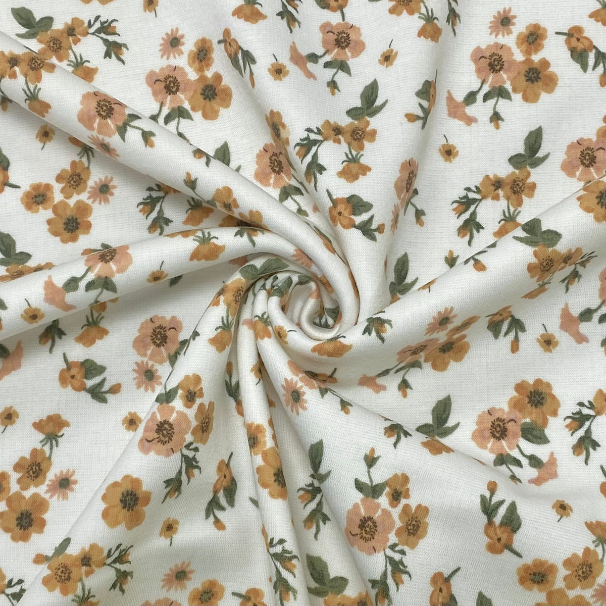 Simple Floral Sweatshirt Fabric