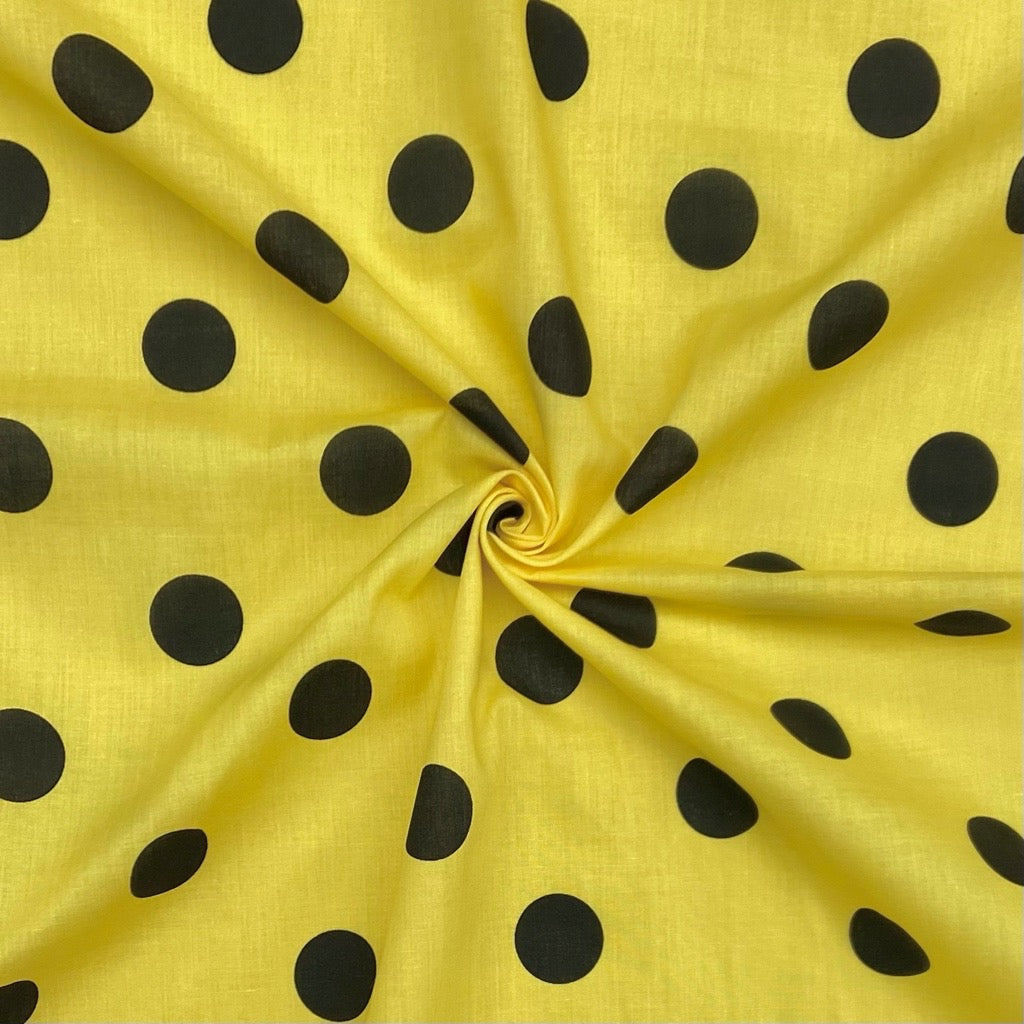 Large Polka Dot Polycotton Fabric