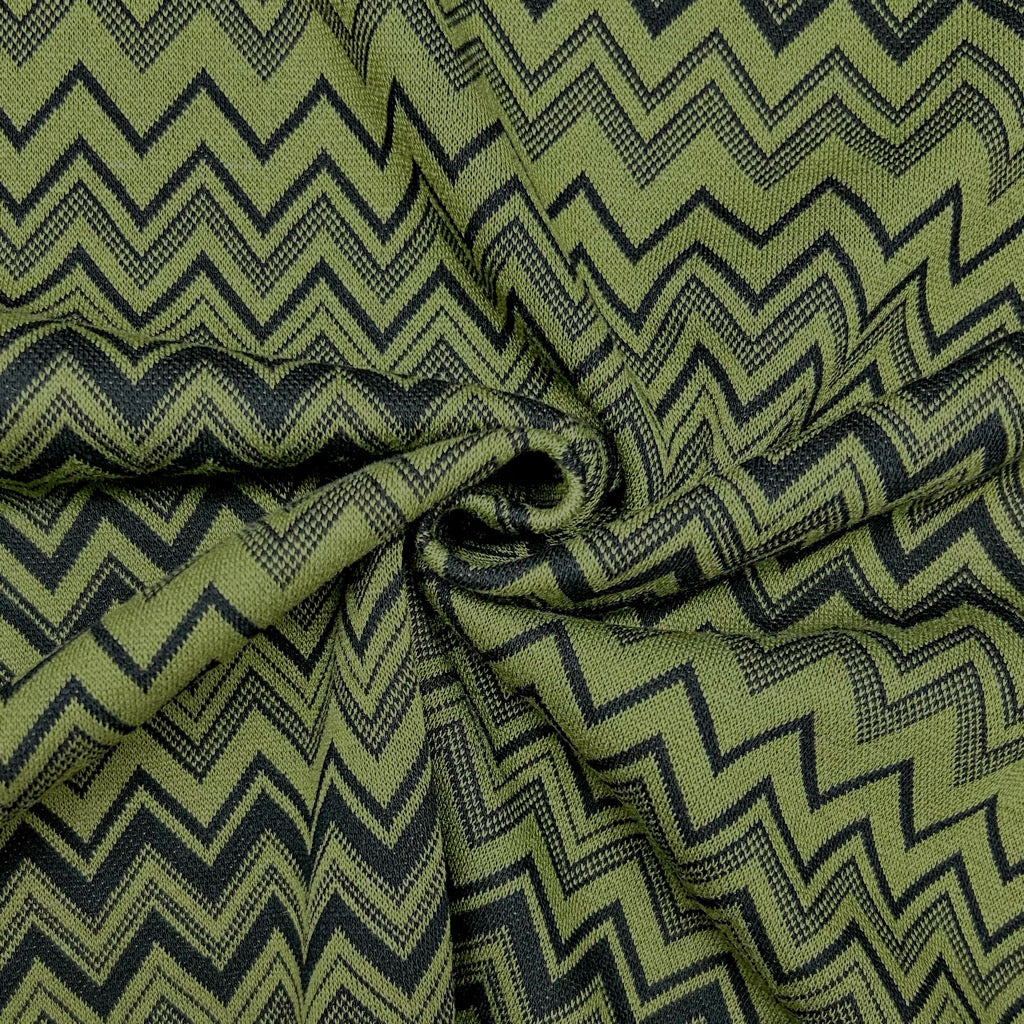 Chevron Stripe Knit Jersey Fabric