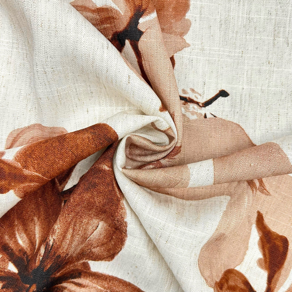 Dusky Garden Linen Viscose Fabric