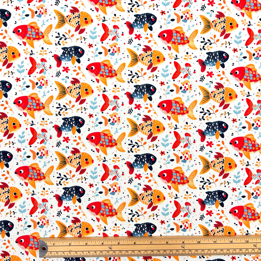 Fishy Fiesta Cotton Poplin Fabric