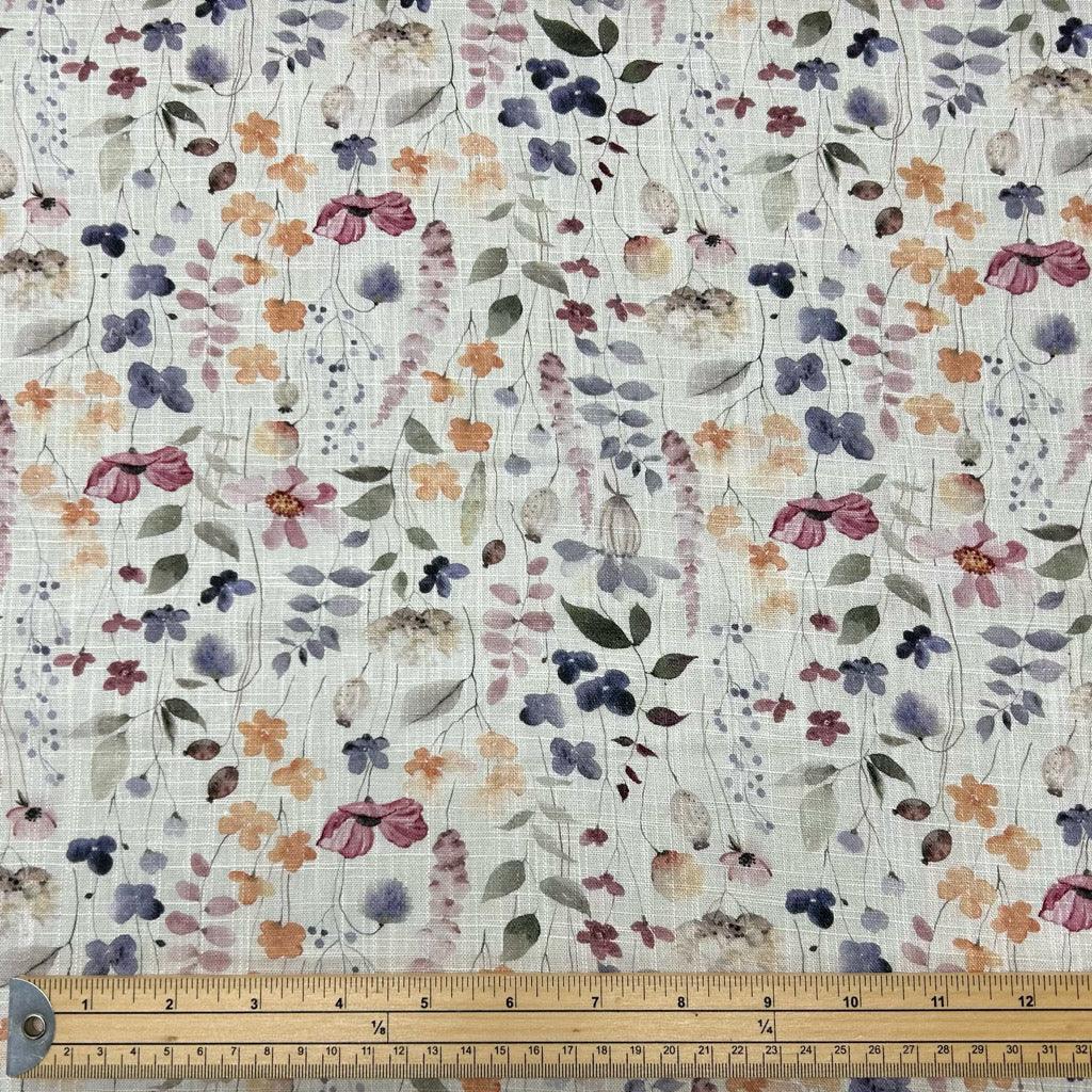 Busy Garden Linen Viscose Fabric - Pound Fabrics