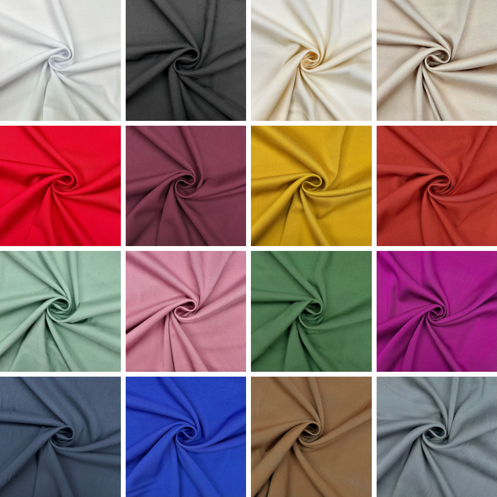 Plain Viscose Stretch Twill Fabric