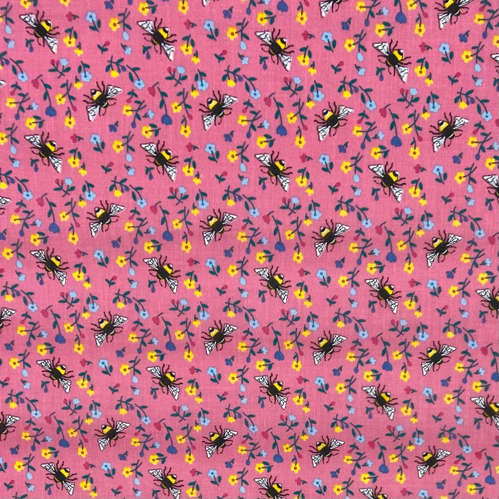 Bumblebees Polycotton Fabric