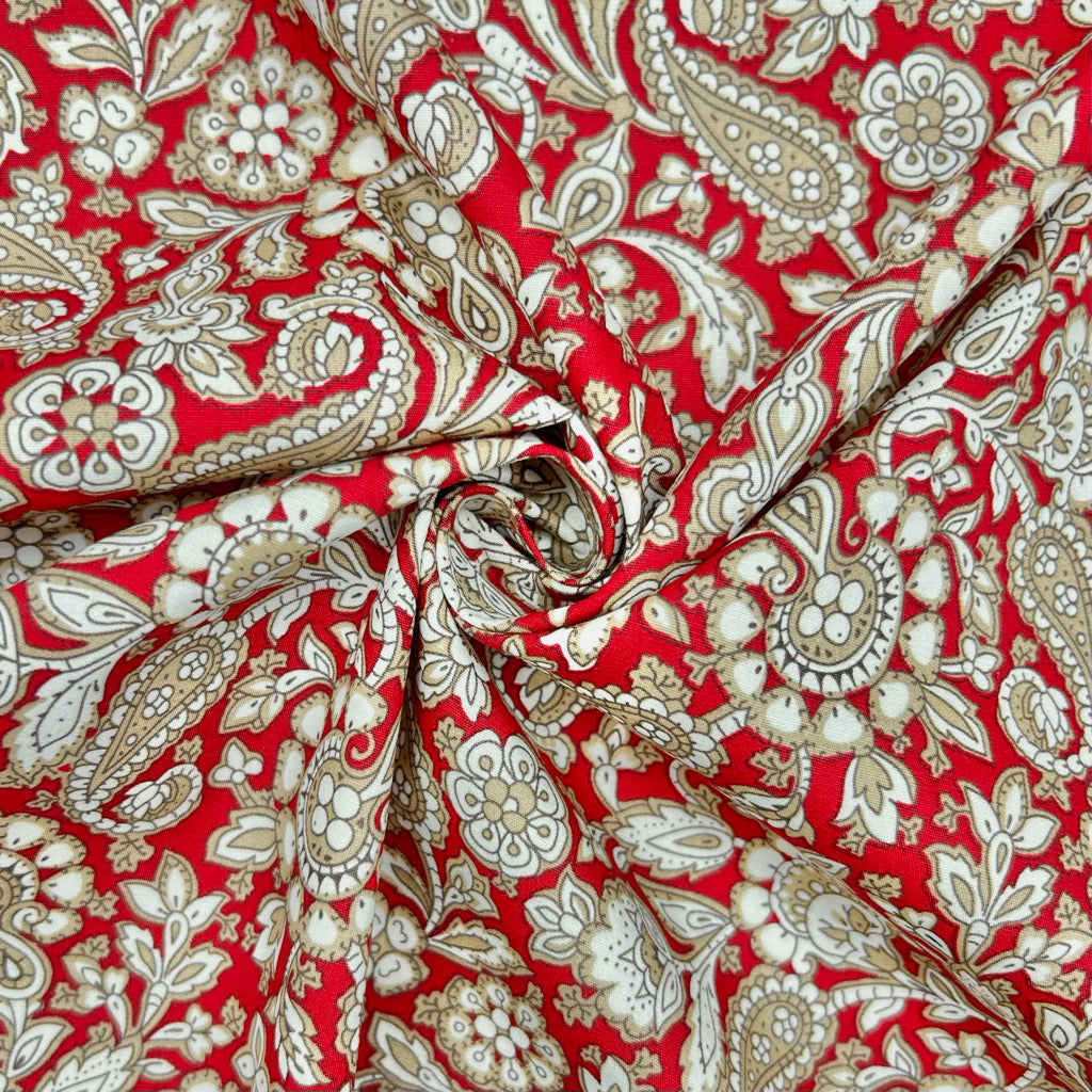 Paisley Botanicals Rose & Hubble Cotton Poplin Fabric
