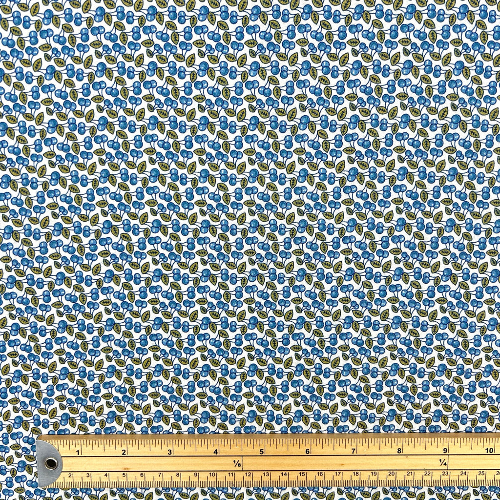 Blueberry Charm Cotton Seersucker Fabric