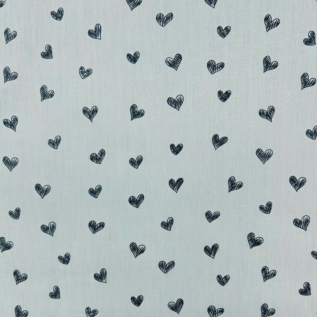 Little Hearts Cotton Poplin Fabric
