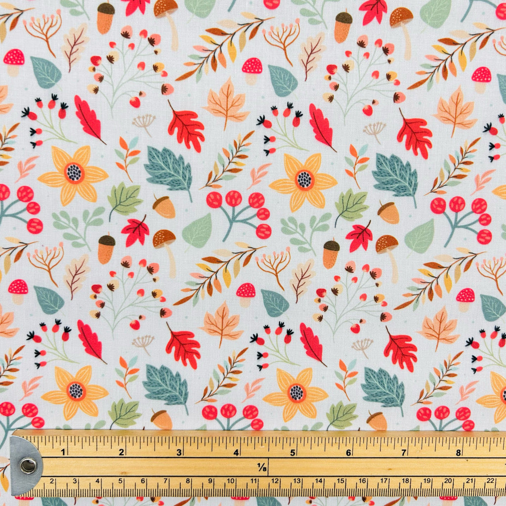 Fall Garden Polycotton Fabric