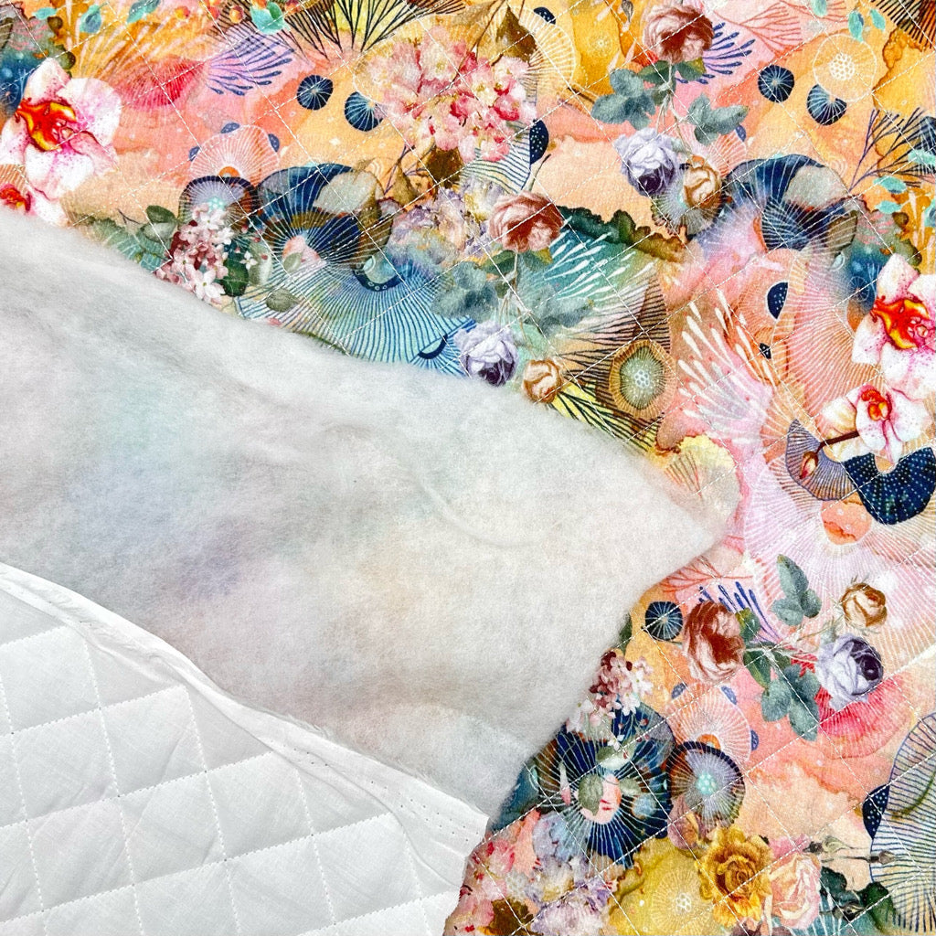 Tropical Bouquet Quilted Cotton Blend Fabric