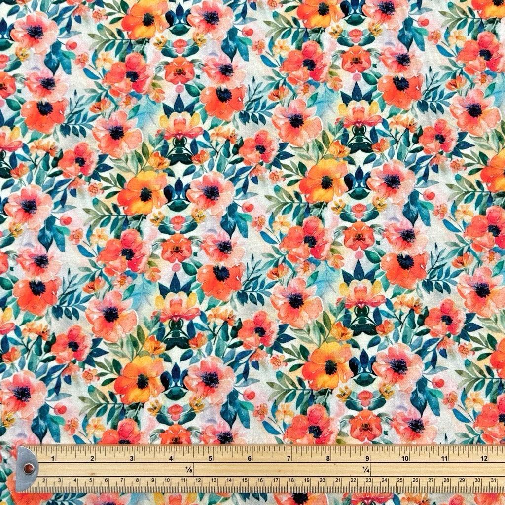 Warm Gardens Bamboo Jersey Fabric - Pound Fabrics