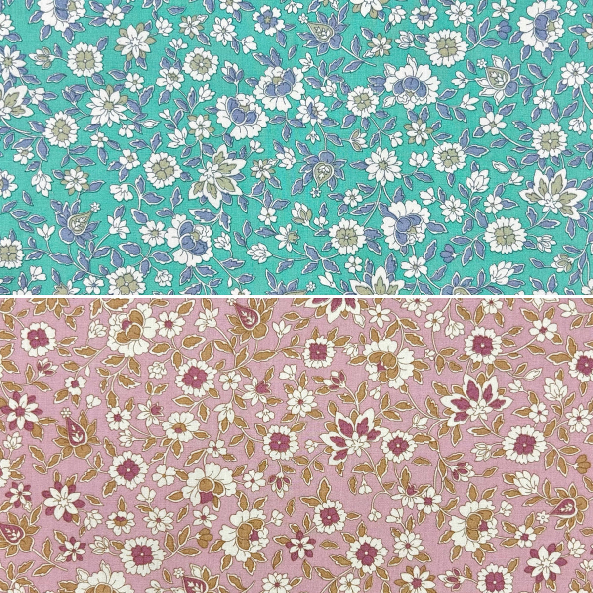 Cottage Meadow Rose & Hubble Cotton Poplin Fabric