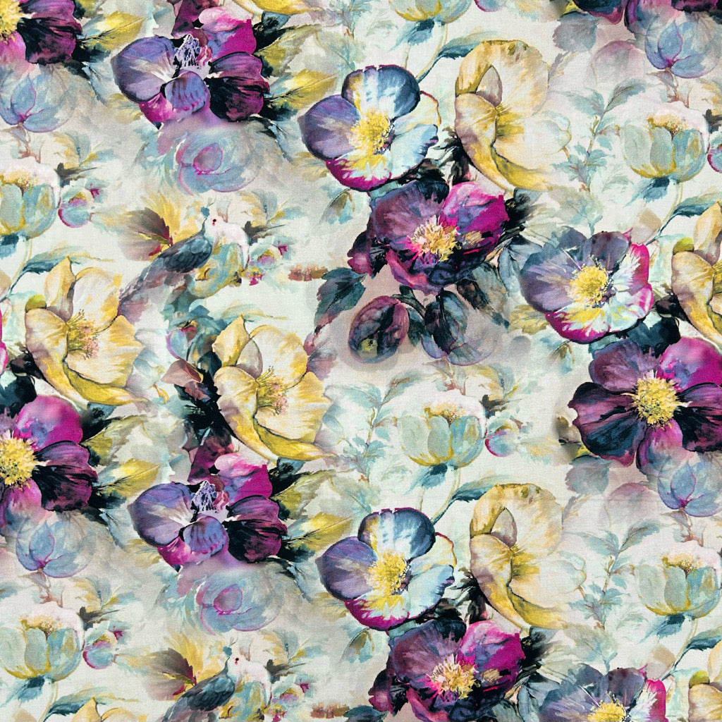 Whispering Petals Viscose Poplin Fabric