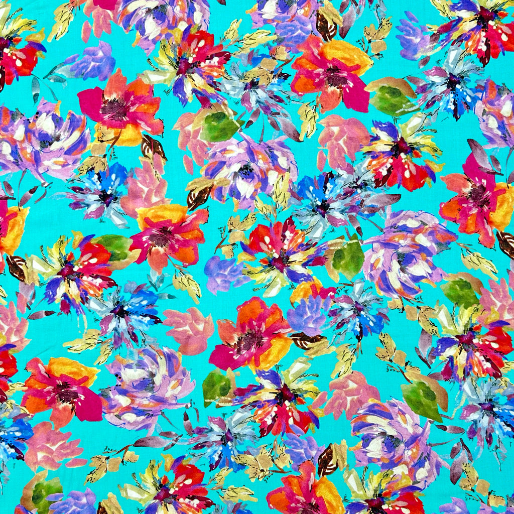 Petal Whirl Viscose Fabric