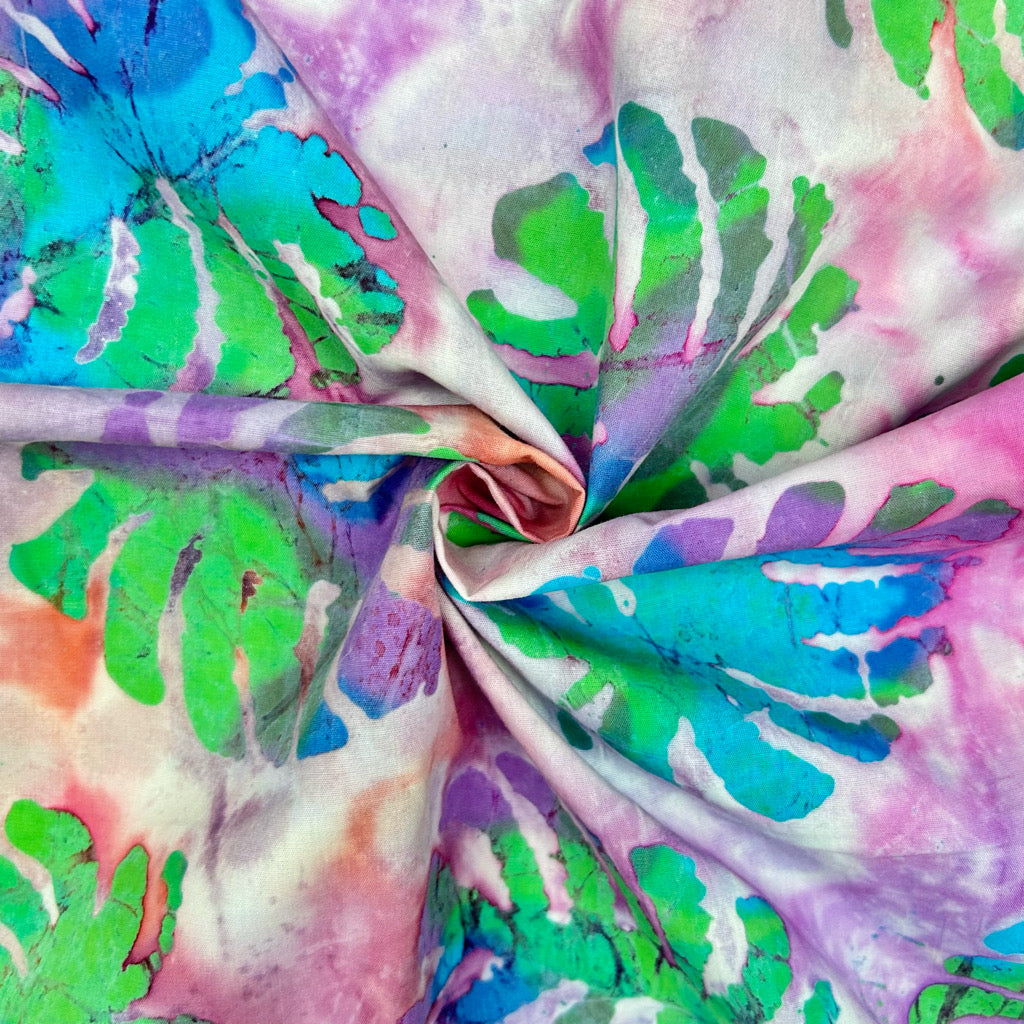 Leaf Harmony Cotton Batik Fabric