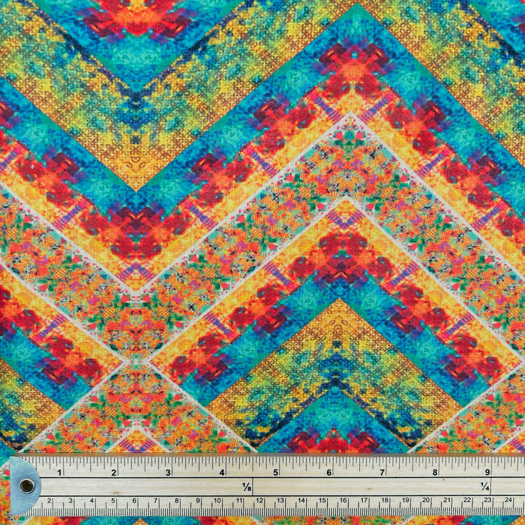 Teal Tango Faux Silk Fabric