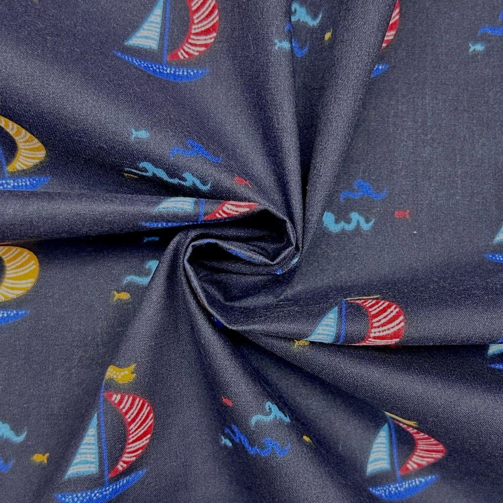 Little Boats Polycotton Fabric