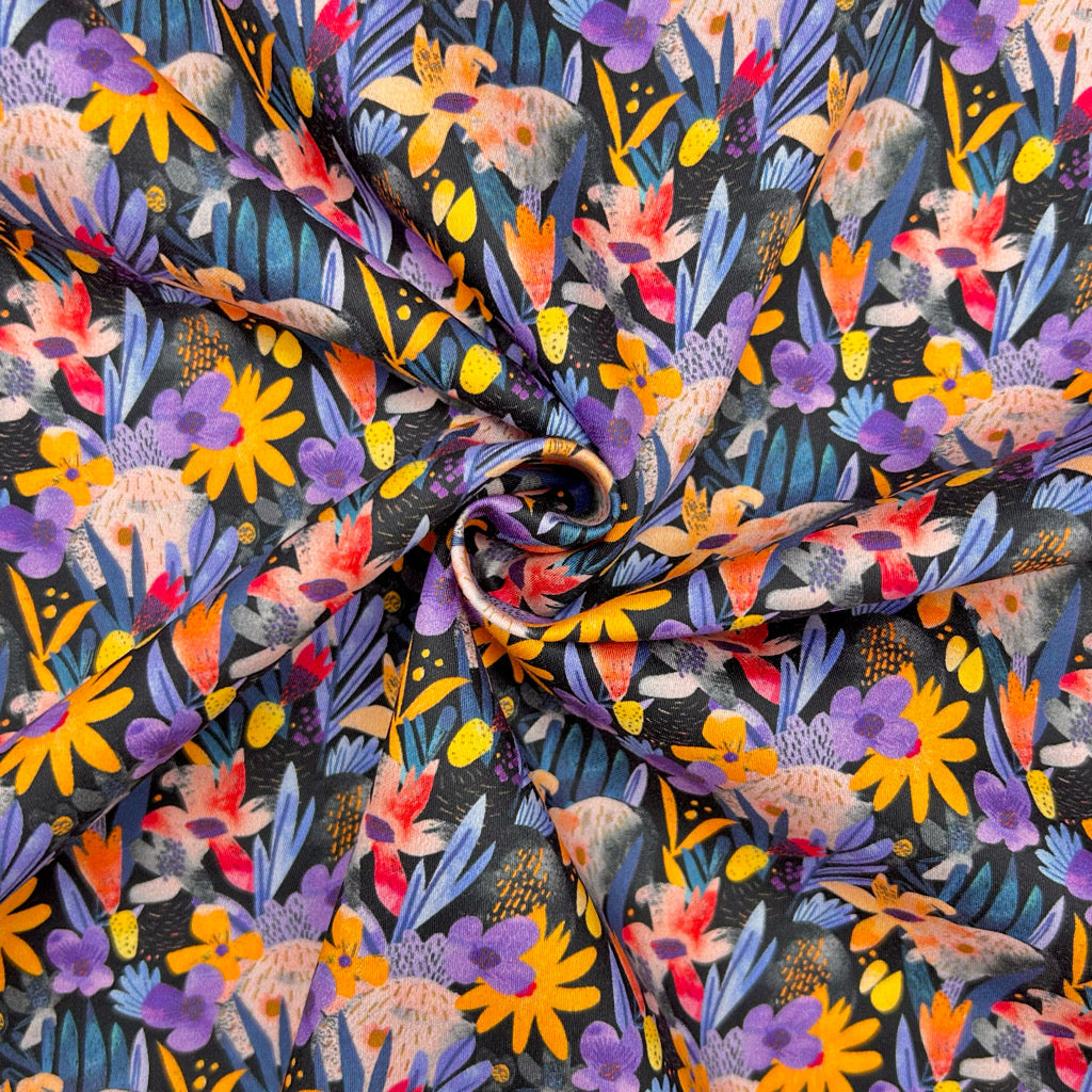 Botanical Fiesta Cotton Sateen Fabric