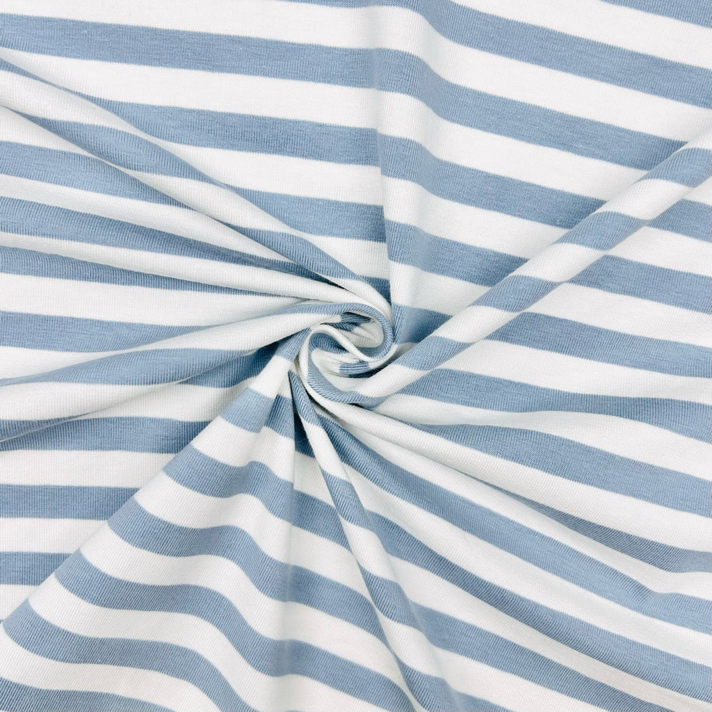 Classic Striped Cotton Jersey Fabric