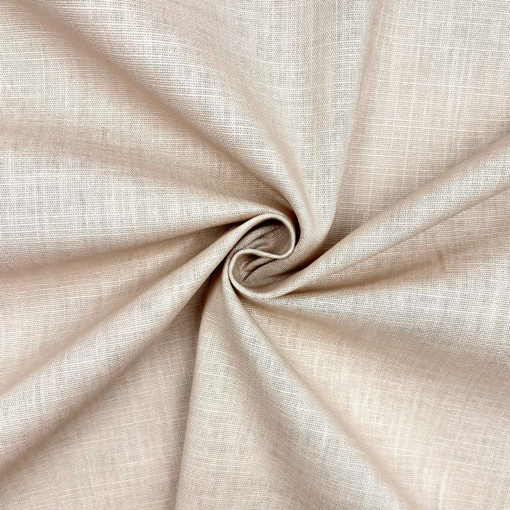 Plain Cotton Linen Blend Fabric