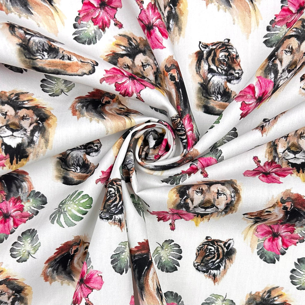 Fierce Flora Cotton Poplin Fabric