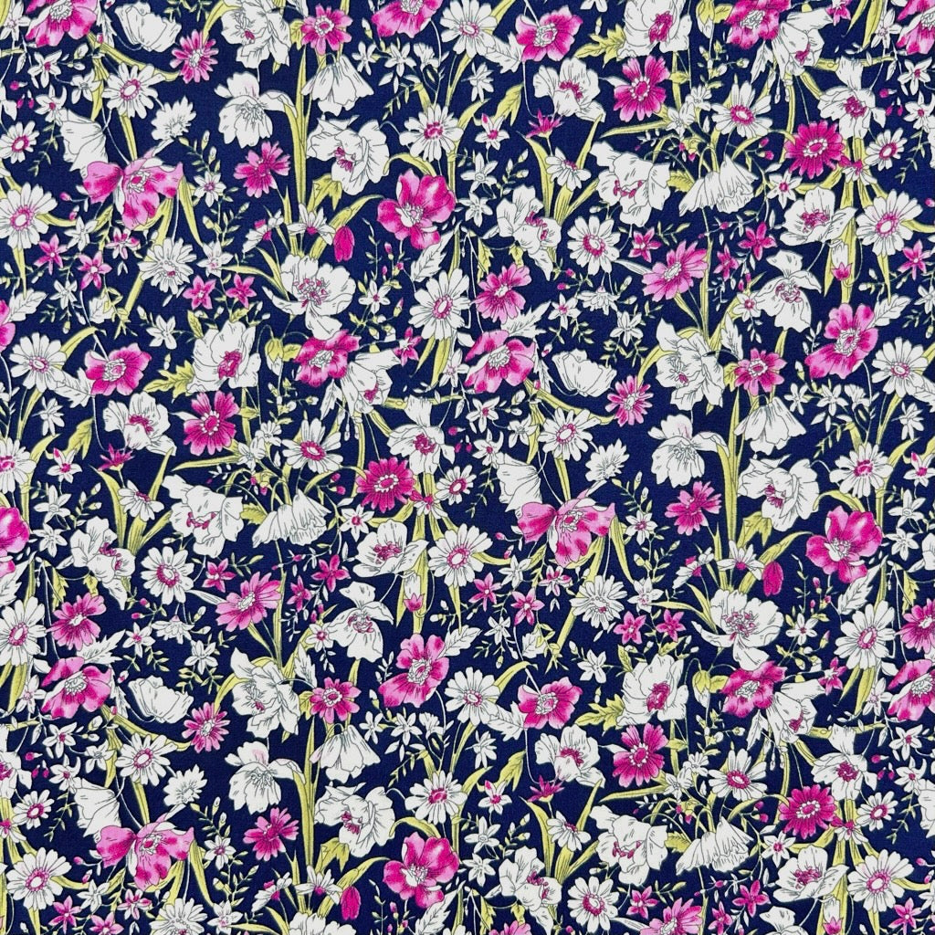 Countryside Garden Rose & Hubble Cotton Poplin Fabric