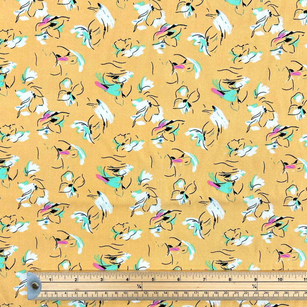 Artistic Floral Viscose Fabric