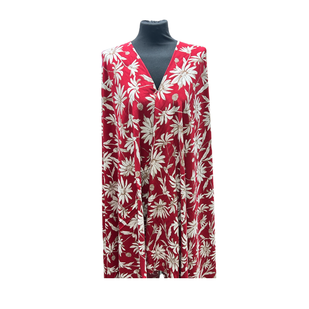 Daisy Waves Viscose Fabric