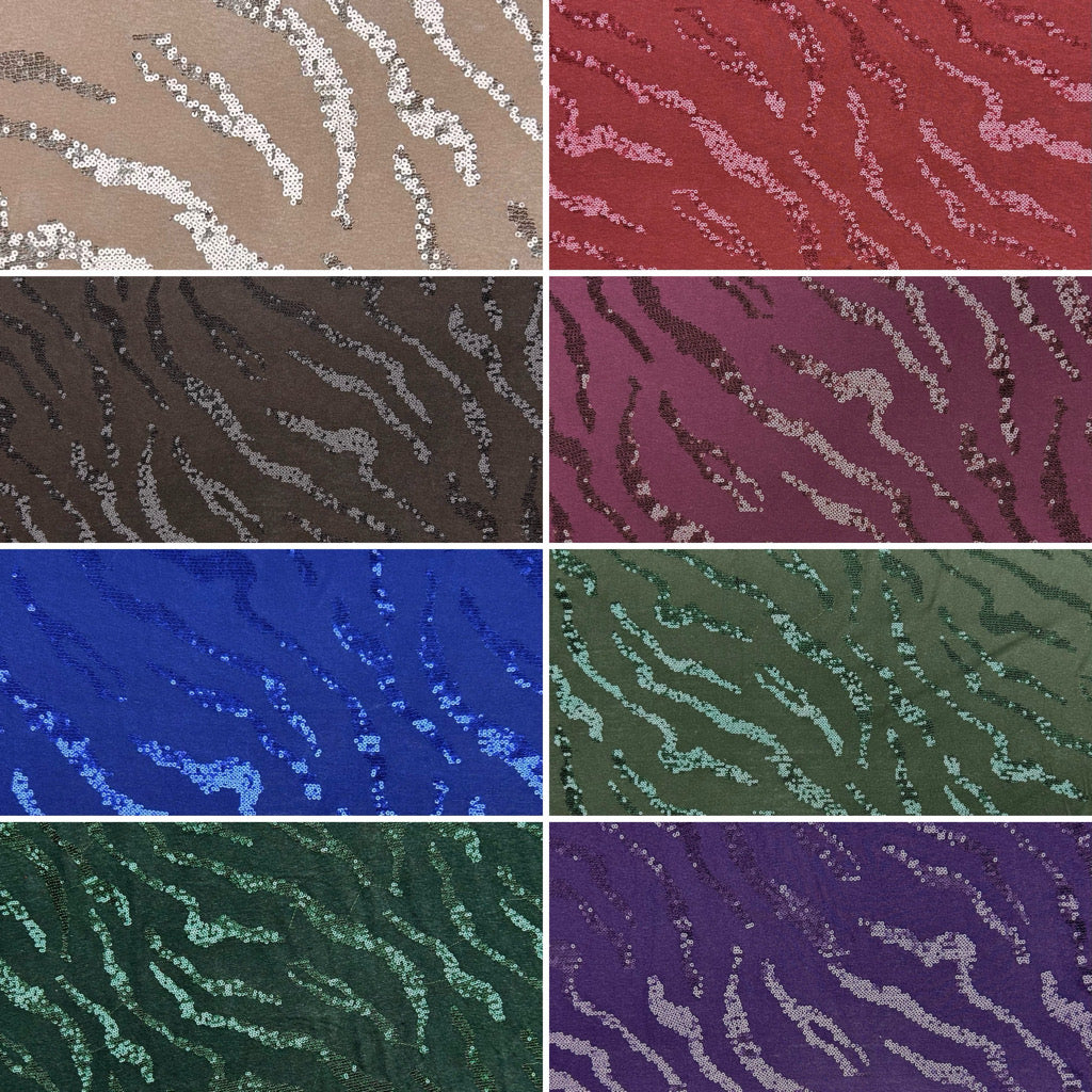 Sequin Wave Jersey Fabric - Pound Fabrics
