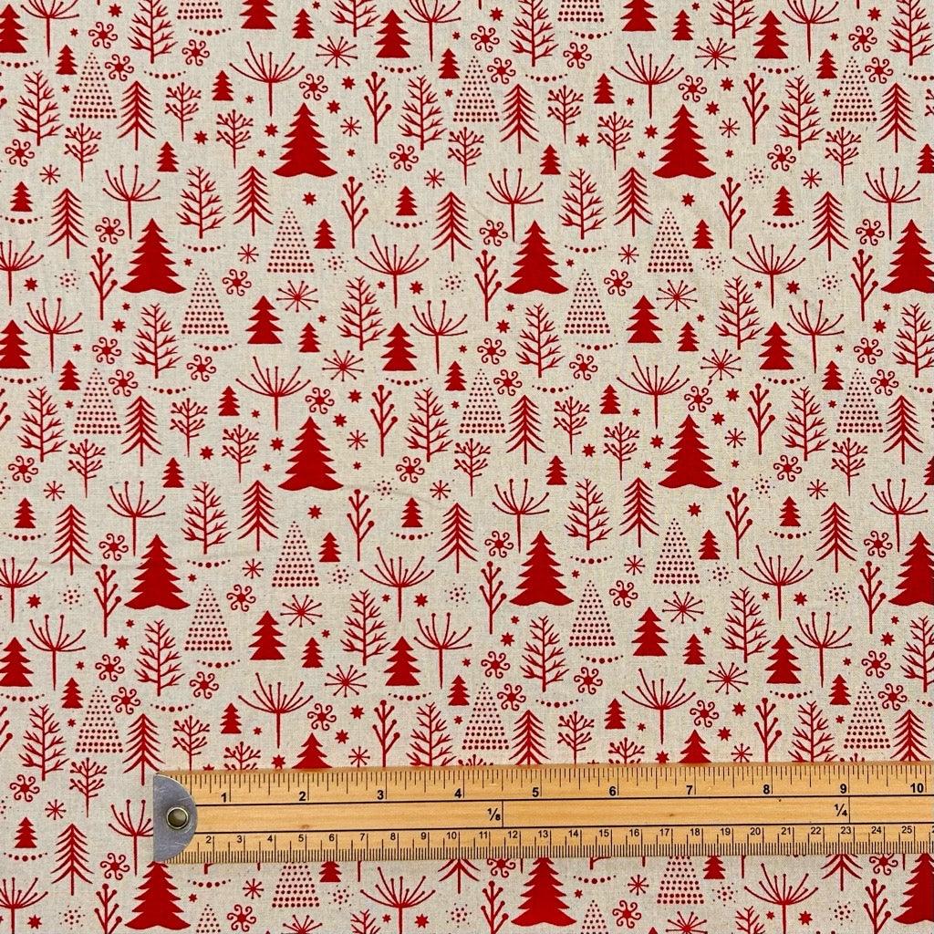 Festive Trees Christmas Cotton Fabric