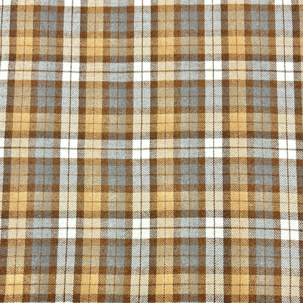 Soft Check Wool Blend Fabric - Pound Fabrics