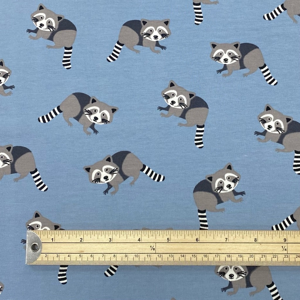 Raccoons Cotton Jersey Fabric