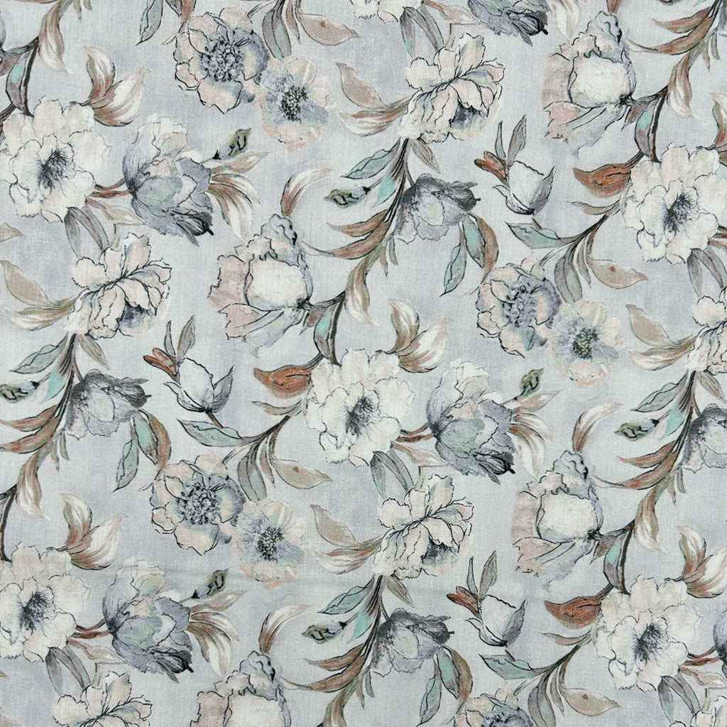 Delicate Petals Cotton Lawn Fabric