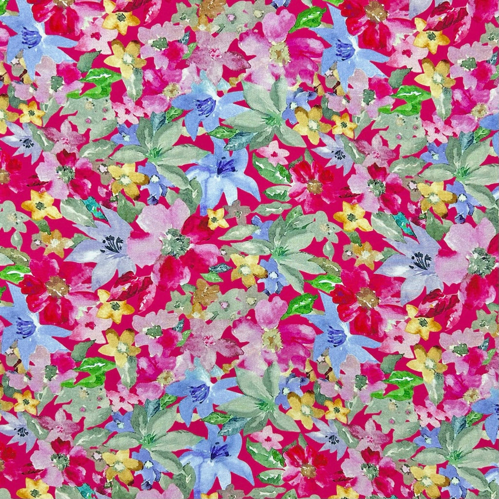 Summer Garden Viscose Fabric