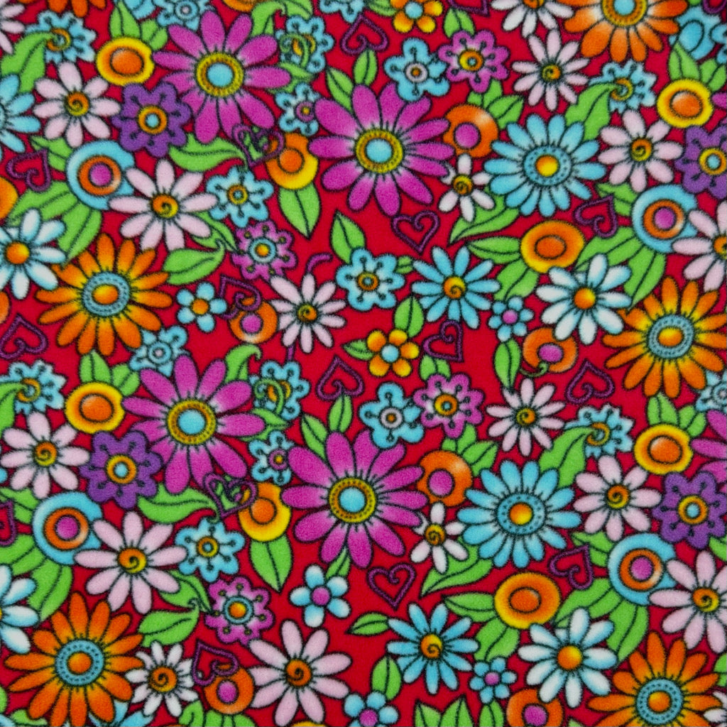 Groovy Flowers Anti Pill Polar Fleece Fabric