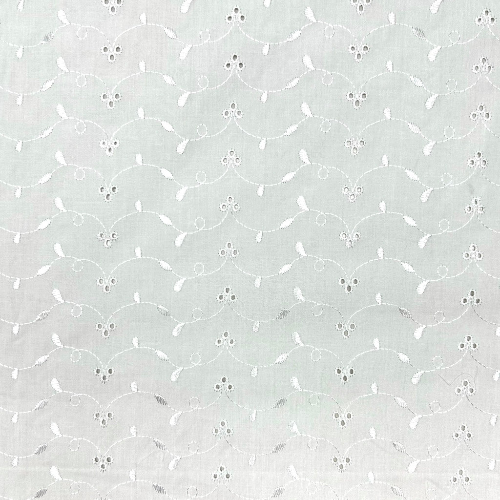 Broderie Anglaise Cotton Blend Fabric