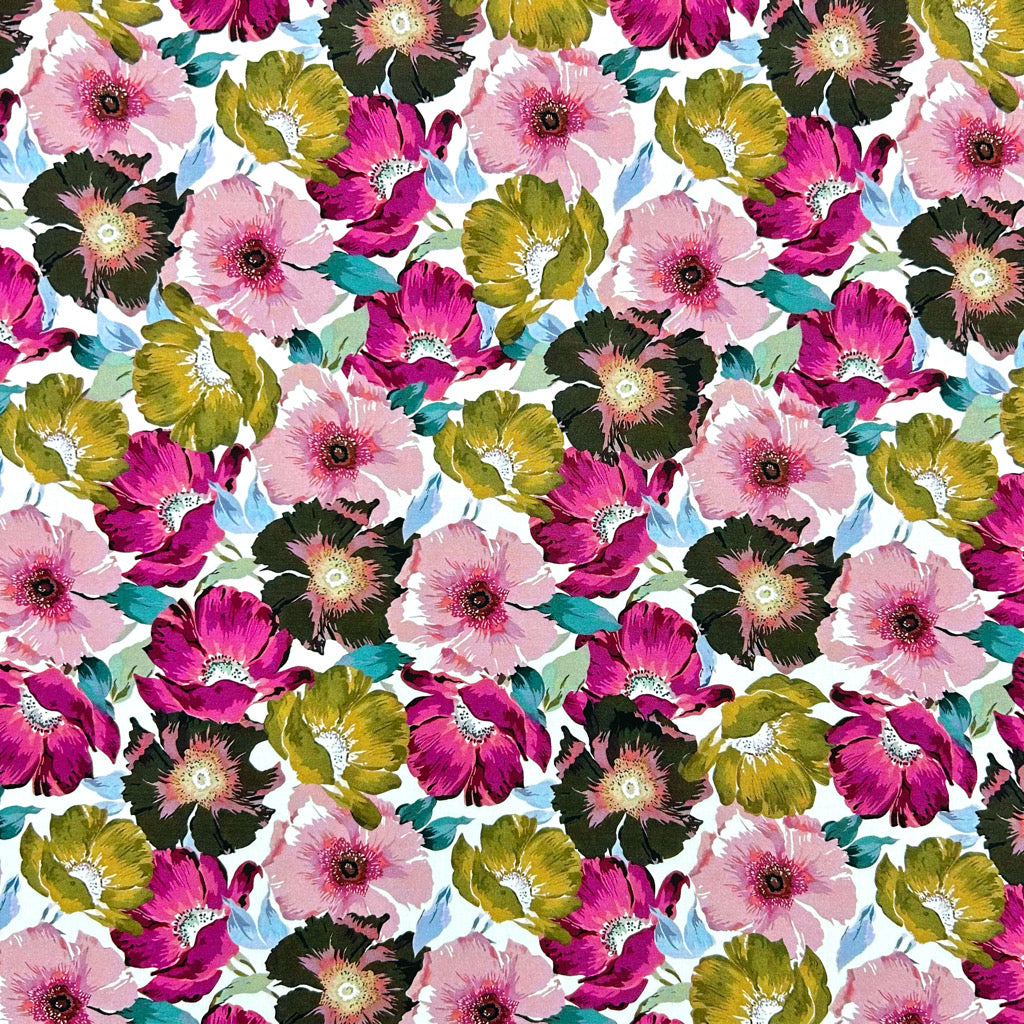 Garden Romance Viscose Poplin Fabric