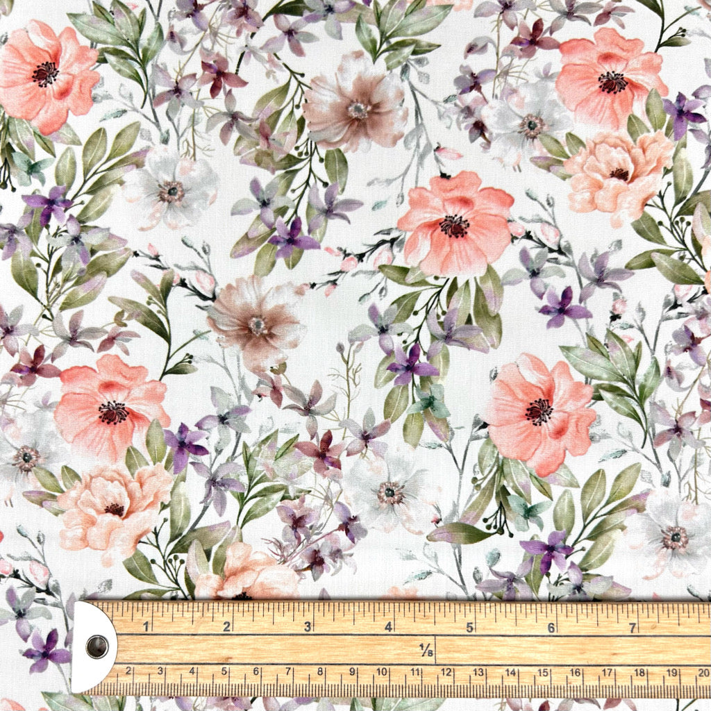 Soft Palette Rose & Hubble Cotton Poplin Fabric