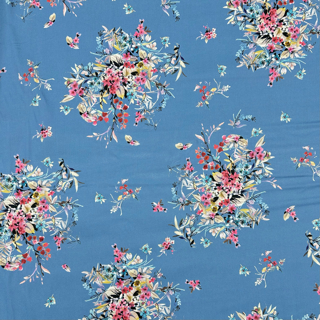Floating Bouquets Cotton Lawn Fabric