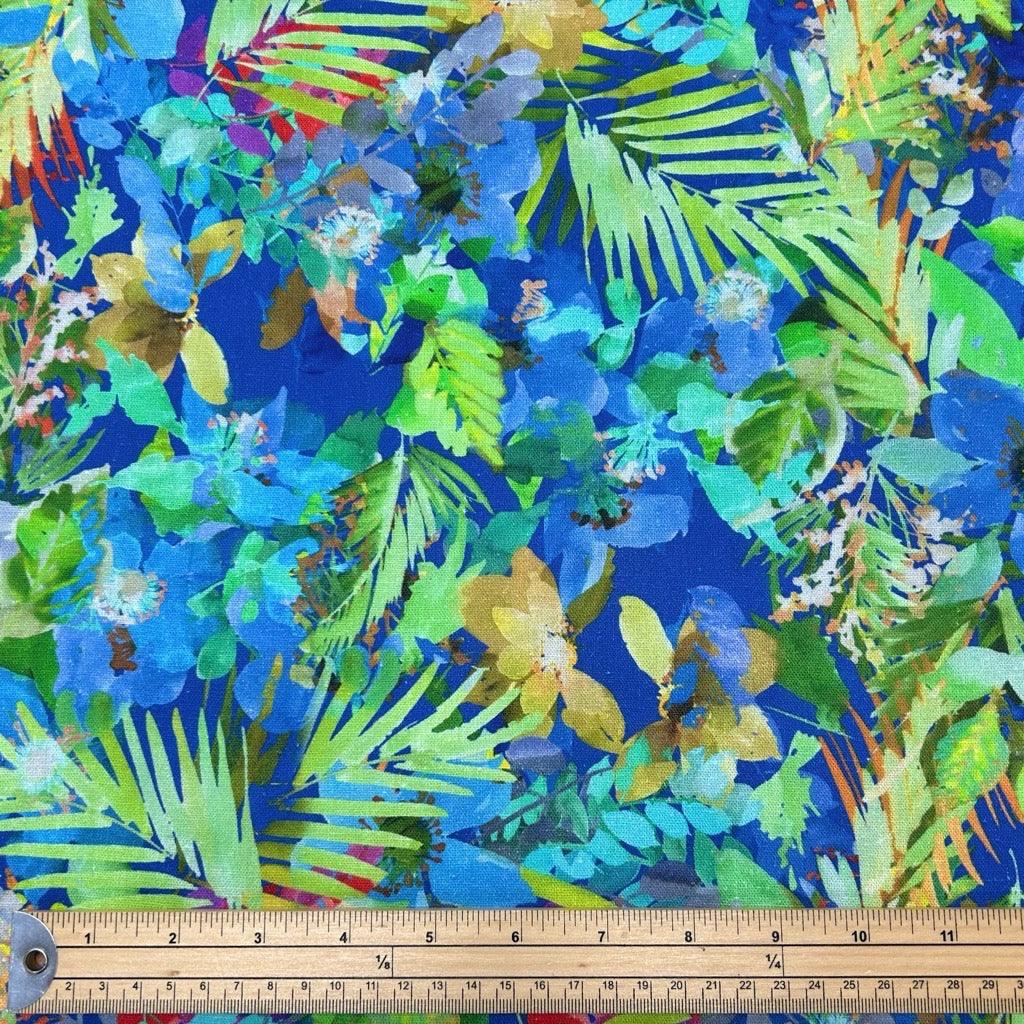 Painted Rainforest Linen Viscose Fabric - Pound Fabrics