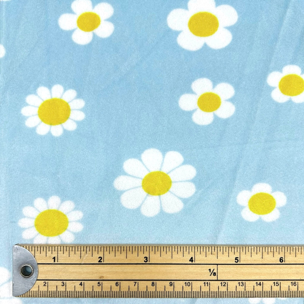 Little Daisies Fleece Jersey Fabric