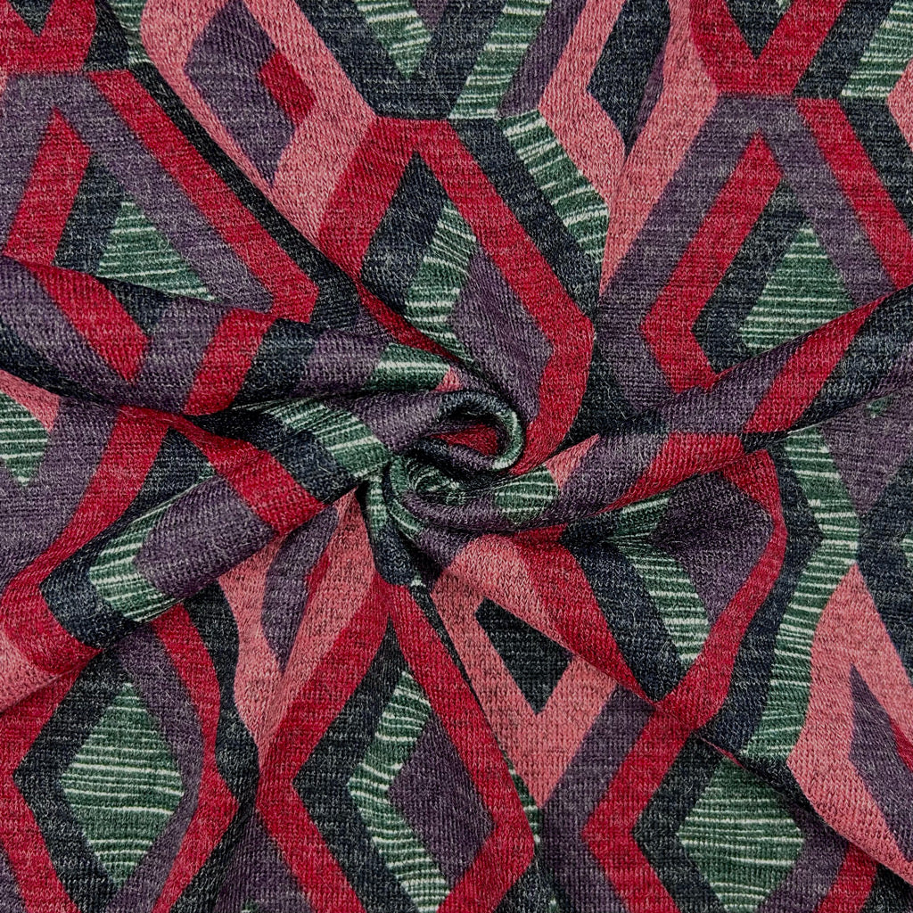Retro Diamond Premium Knit Jersey Fabric