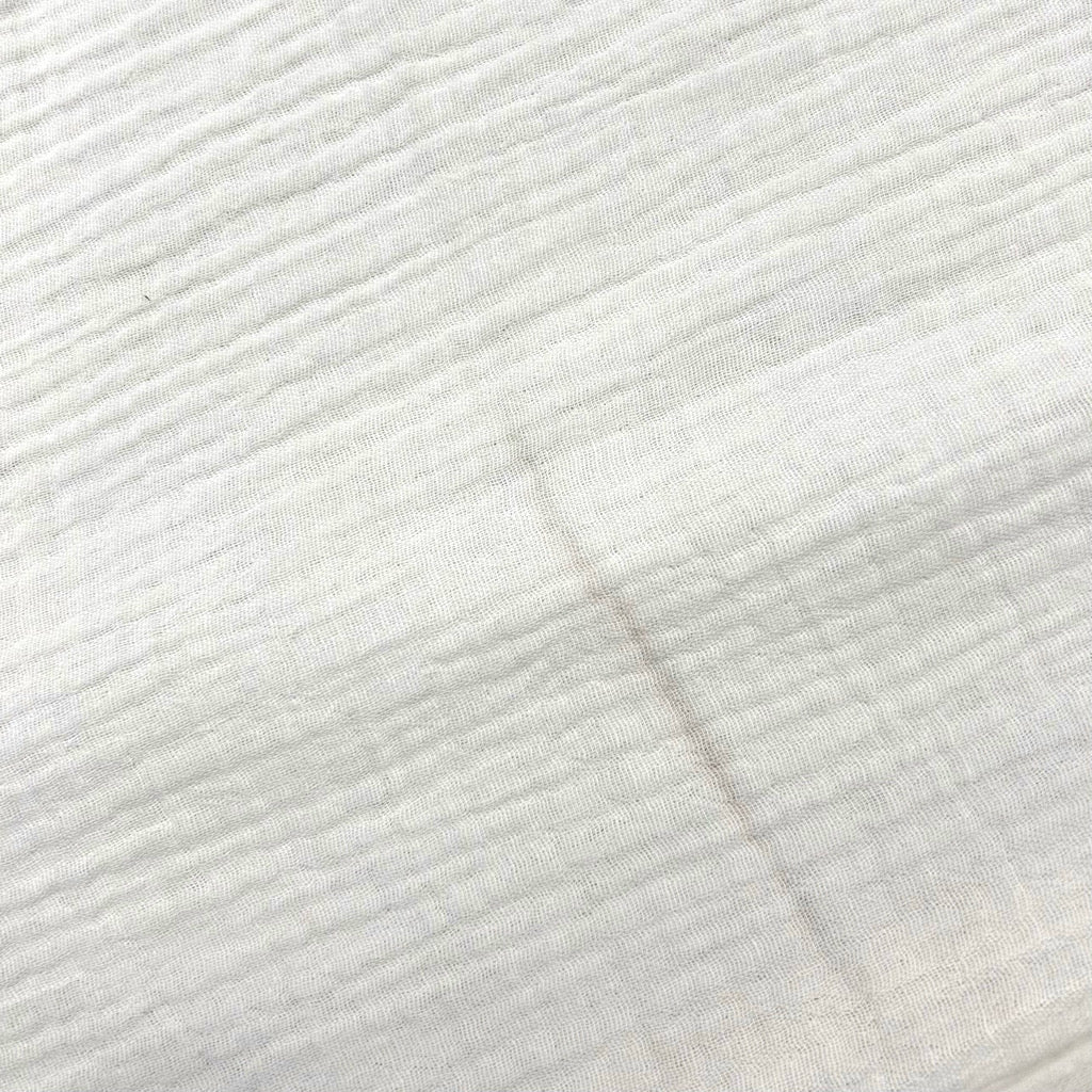 Plain Ivory Double Gauze Fabric - Seconds